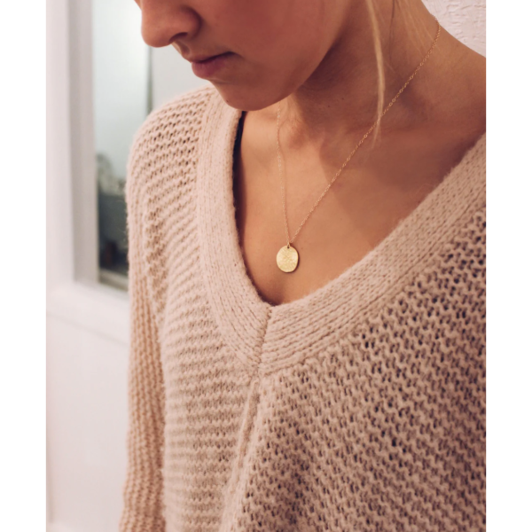 Hammered Gold Necklace - Image 2