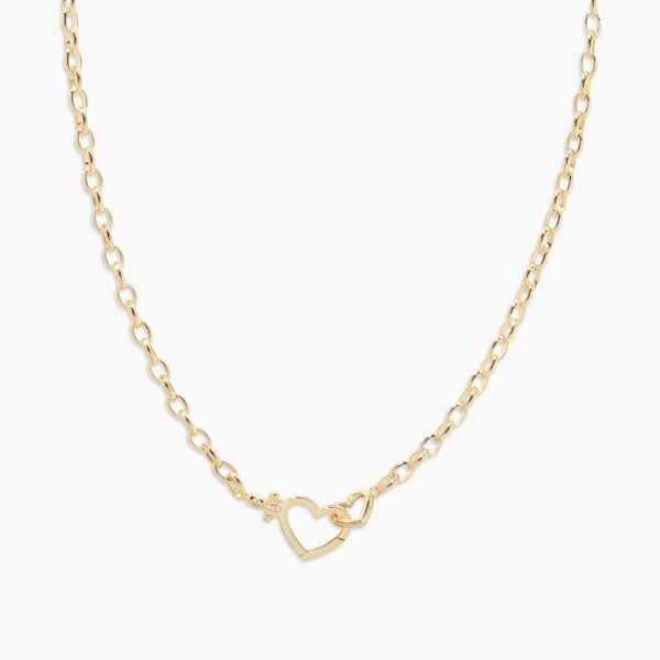 Parker Heart Necklace Gold